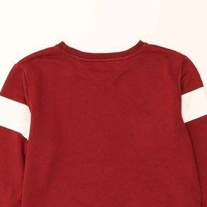 Pull unisexe bordeaux à col rond 100 % coton molletonné doux, coupe ample, écoresponsable, basique tendance pour l'automne – Meilleures ventes - Product Image 4