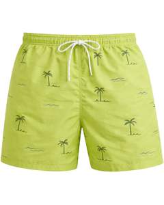 Shorts de Baño Personalizados para Hombre con Estampado de Palmeras, Secado Rápido, Shorts de Playa, Shorts de Verano, Cintura Elástica con Cordón, Proveedor OEM Personalizado - Product Image 3