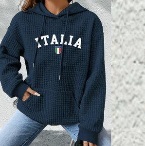 Sweat-shirt à capuche pour femme en coton 100% imprimé, design personnalisé du Pakistan, épais, épaules tombantes, respirant - Product Image 5