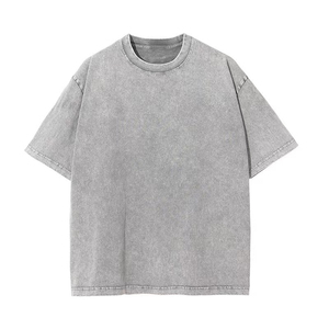 เสื้อยืดโอเวอร์ไซส์แบบย้อมสีเอซิดสั่งทำพิเศษ เนื้อผ้าหนา 100% คอตตอน วินเทจ สำหรับสกรีน พิมพ์ลาย ปัก สตรีทแวร์ ขายส่ง - Product Image 1