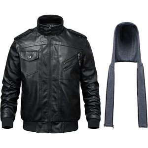 Chaqueta de Cuero Genuino para Hombre 2025, Talla XS, Cierre de Cremallera, Corte Entallado, con Solapa, Tinte Liso, Cuero Sintético, Suministro ODM - Product Image 2