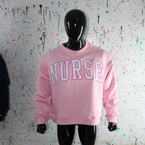 Sudadera de Cuello Redondo para Enfermeras, Color Rosa, Algodón, Corte Regular, Unisex, Informal, con Estampado de Letras en la Parte Delantera, CLUSH SPORTS - Product Image 5