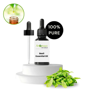 Huile essentielle de basilic 100% pure de qualité supérieure avec des bienfaits blanchissants, distillée à la vapeur pour tous types de peau, usage industriel - Product Image 2
