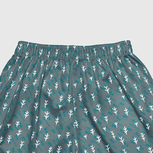 Shorts imprimés à séchage rapide pour hommes, taille élastique, coupe décontractée, tissu polyester, motif blanc et bleu - Product Image 5