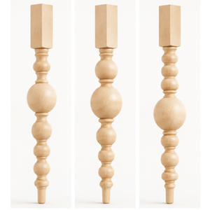 Pieds de table en bois massif, modernes, carrés, de remplacement, faciles à installer pour les tables à manger, les bureaux, les îlots de cuisine et les consoles - Product Image 1