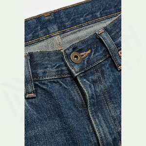 Jean slim extensible en denim pour homme, style streetwear vintage, hiver automne, couleur unie, écologique, respirant, bleu noir, pantalon décontracté - Product Image 6