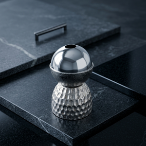 Ensemble de brûleurs d'encens en métal avec bases texturées et dessus sphériques lisses, parfait pour une décoration d'intérieur moderne et élégante pour l'aromathérapie. - Product Image 5