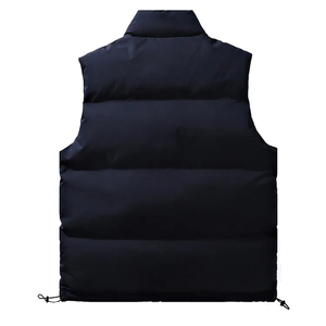 Gilet matelassé léger pour homme à col en V, coupe ajustée, sans manches, couche intérieure chaude, pour costume formel - Product Image 6
