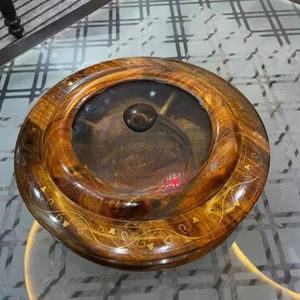 Plat de service artisanal pour noix et bonbons, idéal pour la cuisine, la table à manger, les hôtels et les restaurants, qualité supérieure, finition naturelle - Product Image 1