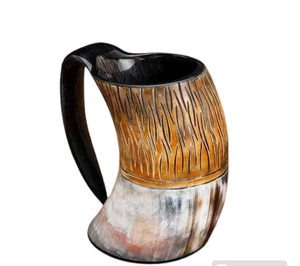 Jarra de Cerveza Vikinga Medieval Hecha a Mano con Cuerno Real, Taza de Cuerno Natural, Decoración Rústica para Bar - Product Image 5