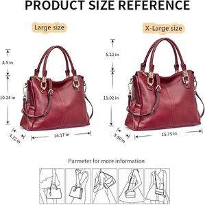 Elegante Bolso Tote Grande de Cuero Genuino Rojo para Dama, Bolso de Diseñador de Calidad con Logotipo, Disponible en Dos Tamaños, Precios al por Mayor - Product Image 6