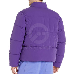 Nouvelle arrivée, veste d'hiver à col montant personnalisable en couleur, pour hommes, avec logo sur le devant, tissu respirant écologique, haute qualité - Product Image 6