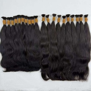 Venta al por Mayor # Extensiones de Cabello Humano Virgen Natural Ondulado 4/30, Cabello Indio para Trenzas para Mujeres - Product Image 1