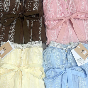 Ensemble deux pièces pour femme en coton et soie, jupe longue sans manches, couleur unie, coupe ajustée décontractée, lavable, écologique, décor discret - Product Image 6