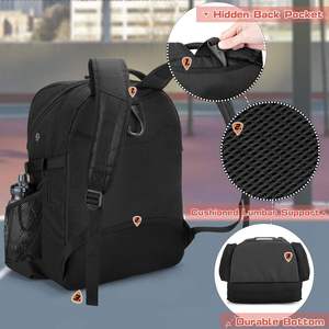 Grand sac de sport pour basketball et rugby avec compartiment à chaussures, sac à dos de sport résistant à l'eau pour le volley-ball, le football et la gym - Product Image 4