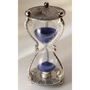 Reloj de Arena Decorativo de Estilo Europeo Retro, Reloj de Arena de Metal de Primera Calidad para Meditación y Gestión del Tiempo, Elegante para el Hogar - Product Image 1