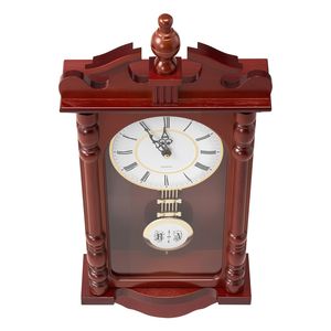 Orologio da Parete Silenzioso in Stile Antico con Movimento al Quarzo a Pendolo, in Legno di Pino e MDF, 23,2 Pollici, Design Classico Vintage - Product Image 1