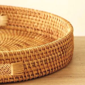 Panier de rangement en rotin de bambou tissé à la main plateau de service alimentaire en forme de cercle pour le stockage d'articles du Vietnam - Product Image 6