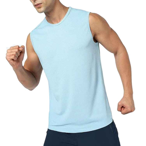 Fabricant OEM – T-shirt sans manches texturé pour homme – Maillot de sport respirant et anti-humidité – Vente en gros – Marque privée – Vêtements de sport - Product Image 1
