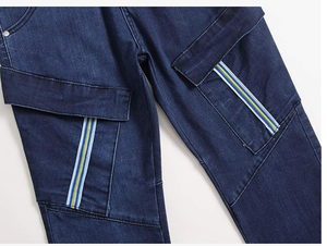 Jeans ajustados rotos y desgastados para hombre, pantalones casuales de mezclilla con efecto destruido, a la moda - Product Image 3