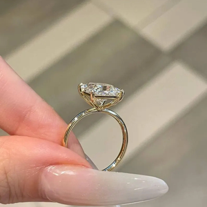 Bague de fiançailles solitaire classique en diamant de laboratoire taille princesse de 2,0 carats, certifiée IGI, clarté VS, couleur EF, or massif 14 carats - Product Image 4