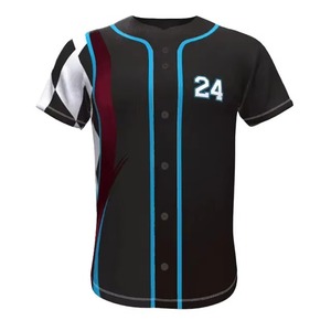 Wholesale <b>Blank</b> Sportswear Baseball Jerseys Low Price High Quality Breathable 100% Polyester Anti-Bacterial Short Sleeve Custom - Product Image 1
