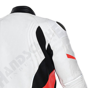 Blouson de moto en cuir véritable respirant personnalisé avec protection CE, équipement de sécurité pour le motocross, pour hommes, vente en gros OEM - Product Image 4