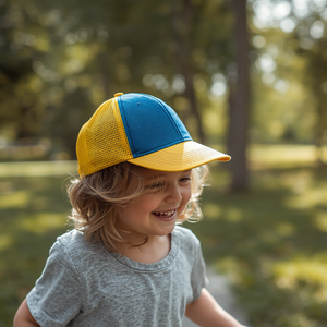 Mesh Back Children Baseball Cap Breathable Kids Outdoor Hat with OEM ODM - Product Image 3