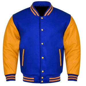 Blouson de baseball unisexe en gros, broderie personnalisée, design universitaire, pour hommes, femmes et jeunes, style streetwear, 100% laine, col montant - Product Image 3