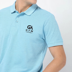 เสื้อโปโลผู้ชาย GYM Active Men's Factory Direct รุ่นซัมเมอร์ ผ้าไหมน้ำแข็ง สำหรับวัยรุ่นและวัยกลางคน ไซส์ใหญ่ แขนสั้น ปักลายที่ปกเสื้อ - Product Image 6