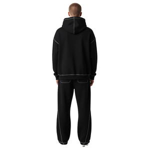 Fabricante de Conjuntos Deportivos para Hombre, Sudaderas Cortas con Capucha de Felpa, Personalizadas, de Alta Calidad, con Estampado y Bordado, 100% Algodón - Product Image 3