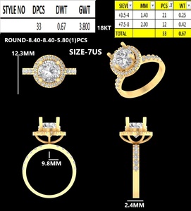 Premium 925 Silver IGI Certified Lab Grown Diamond Ring Mujeres Compromiso Regalo DE BODA 2 Quilates Corte brillante Clásico Elegante Fino - Product Image 2