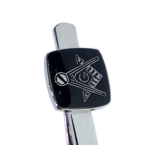 Pince à cravate maçonnique carrée et compas, accessoire de la Fraternité, design élégant pour homme, idée cadeau pour la Loge - Product Image 5