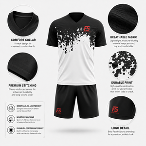 Ensemble de maillots de football personnalisés par sublimation, uniforme de football respirant, vêtements de sport pour hommes et jeunes, tenue d'équipe, vêtements de football à séchage rapide - Product Image 4