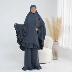 ZAMZAM INDUSTRIES Nouvelle Robe Modeste de Luxe Faite à la Main pour Femmes Musulmanes, avec Volants, Multicolore, Longue, à Manches Longues, en Rayonne - Product Image 2