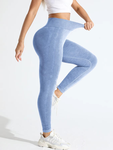Leggings de yoga taille mi-haute pour femmes, grandes tailles, hiver, décontractés, respirants, longueur intégrale, coton bambou, fitness, mode, vente en gros - Product Image 6