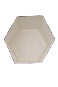 Corbeille à déchets décorative en tissu de coton imprimé fait main pour le salon, la salle de bain, le bureau. - Product Image 4
