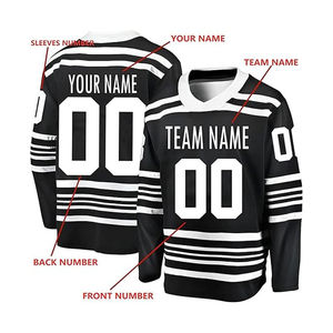 Prix raisonnable, faible MOQ, style unique, meilleure qualité, maillot de hockey sur glace personnalisé, uniforme d'équipe sublimé en gros, OEM - Product Image 3