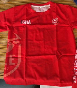 Camiseta Deportiva Roja de Manga Corta para Entrenamiento de Equipo, con Logotipo Personalizado, Ropa para Club de Fútbol - Product Image 1