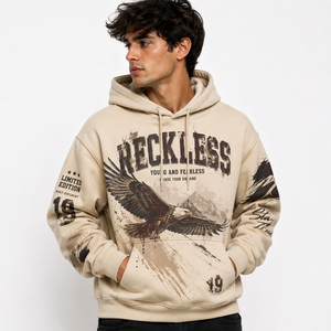 Sweat à capuche imprimé pour homme en marque propre, fabricant de vêtements streetwear personnalisés, vêtements streetwear - Product Image 3