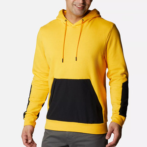 Sweat à capuche pour homme à manches longues, style western, design multi-panneaux élégant, en couleurs très demandées, teinture unie pour la saison hivernale - Product Image 1