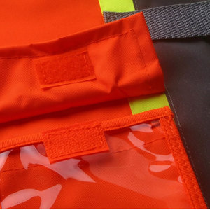 Chaqueta de Seguridad Reflectante de Alta Visibilidad para Hombre, Naranja y Negra, con Capucha y Bolsillos, Ropa de Trabajo - Product Image 2
