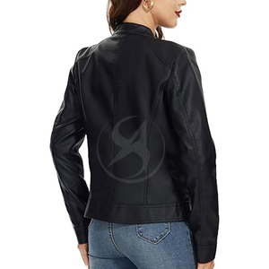 Chaqueta de Cuero para Mujer Hecha en Pakistán con Materiales de Alta Calidad, Ropa de Exterior para Mujer - Product Image 4