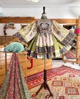 Prix de gros – Dernières robes afghanes Kuchi, style ethnique gitan tribal afghan, longueur genou, vêtements pour femmes, robe afghane de mariage
