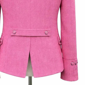 เสื้อแจ็คเก็ตผ้าทวีดสีชมพูคุณภาพสูงสำหรับผู้ชาย ลายอาร์ไกล์ พร้อมเสื้อกั๊ก 5 กระดุม สไตล์สก็อตแลนด์ อาร์ไกลล์ สำหรับงานแต่งงาน ผลิตจากโรงงาน - Product Image 4