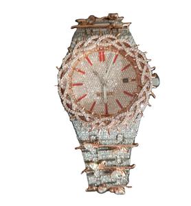 Reloj Throns con Bisel de Diamantes Moissanite VVS, Material Plata 925, Joyería de Diamantes, Compra al por Mayor, EE. UU. y Reino Unido - Product Image 1