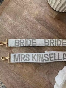 Correa con cuentas para novia, bordado hecho a mano, bandolera de hombro ajustable, cinturón de lujo, nupcial, boda, despedida de soltera, regalo de fiesta - Product Image 4