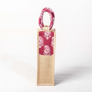 Sac cadeau de luxe en jute pour bouteille de vin, emballage écologique réutilisable pour la présentation de boissons haut de gamme - Product Image 6