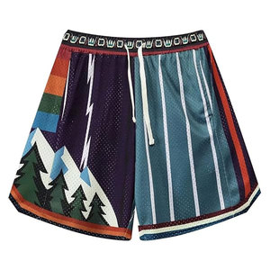 Shorts de basketball décontractés et confortables à taille mi-haute, 100 % coton, séchage rapide, haute qualité, service OEM pour les matchs d'équipe - Product Image 1