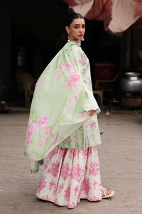 El último diseño de shalwar kameez pakistaní de marca para mujer, trajes de algodón/tela estampada de diseñador. - Product Image 2